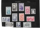 Two good cat value French unused 1944 pages