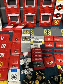 Huge Lego Minifigure City Fire Lot: 7206 Helicopter Boat Truck House 7207  60107