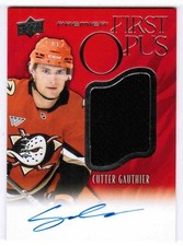 24/25 2024 UPPER DECK PREMIER CUTTER GAUTHIER FO-CG FIRST OPUS JERSEY AUTO /35