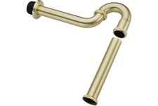 Brass P Trap, 1 1/4 Bathroom Basin Sink Waste Trap Drain Kit with Flange