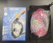 Seac Libera Full Face Snorkeling Mask   Panoramic View, Anti-Fog, Dry Top