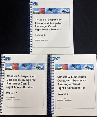 SAE Chassis & Suspension Component Design Seminar Volumes 1-3 Course 95025