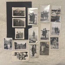 WWII Soldier Photos Lot of 15 Black White Snapshots Military Uniforms Army VTG
