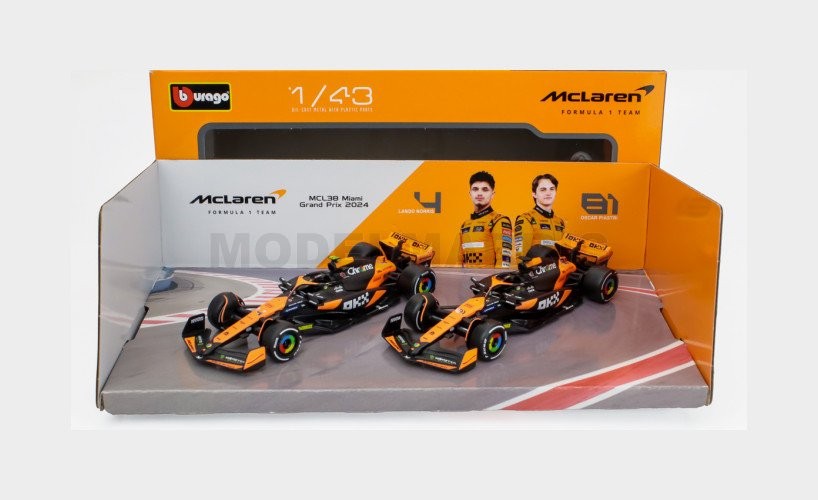 Burago 18-38202-Set McLaren - F1 Set 2X Mcl38 Team McLaren N