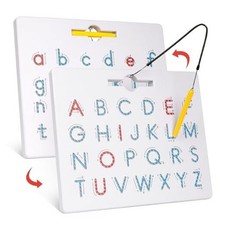 Double Sided Magnetic Board - 2 in 1 Alphabet Magnets Tracing Board for Letter