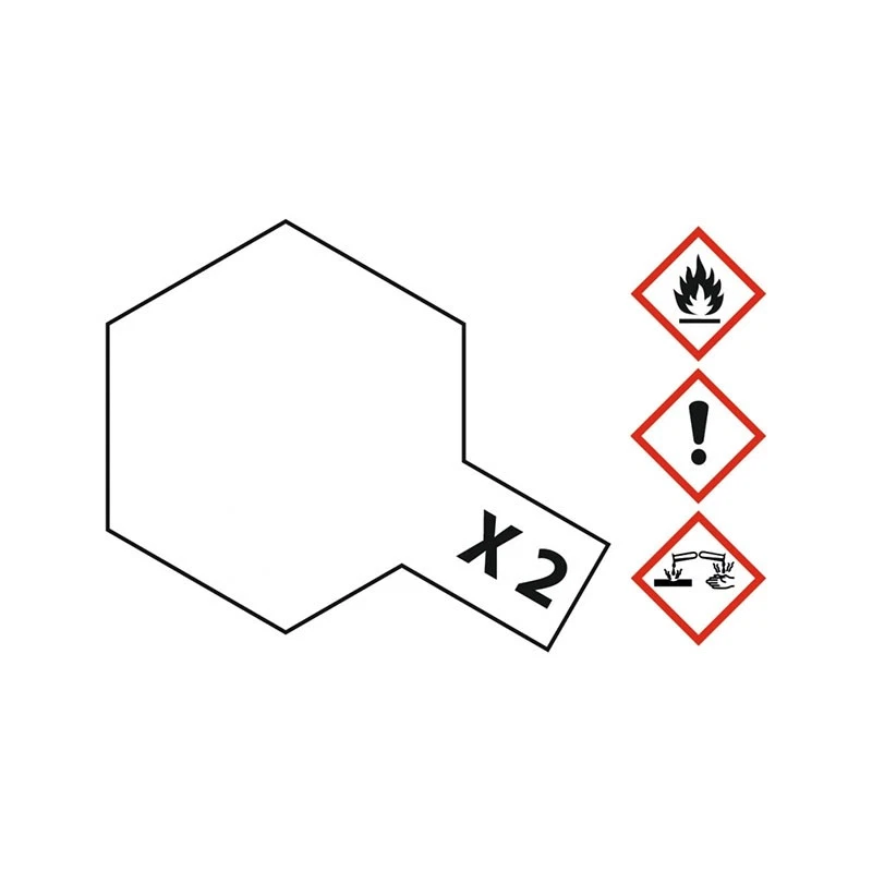 TAMIYA-CARSON Tamiya 81002 color X-2 blanco brillante 23 ml, modelismo