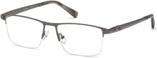 Harley Davidson HD0787 008 Gunmetal SemiRimless Metal Eyeglasses Frame 55-17-145