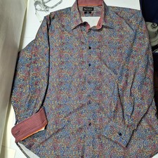 Paul Fredrick Shirt Long Sleeve Button Up Mens Slim Fit XL Casual