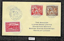 GB George V: 1924 WEMBLEY 'Lloyds Bank Limited' FDC: REPLICA