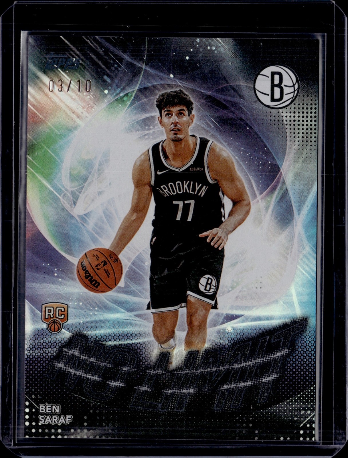 2025-26 Topps Ben Saraf No Limit Black Foil Rookie 03/10