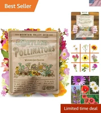 2 oz Dryland Wildflower Seeds Mix - Attracts Bees & Blooms Beautifully