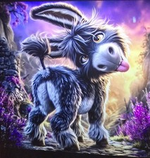 Diamond Art Kit Happy Adorable Donkey 12" X 12" DIY Gifts Crafts Holidays New