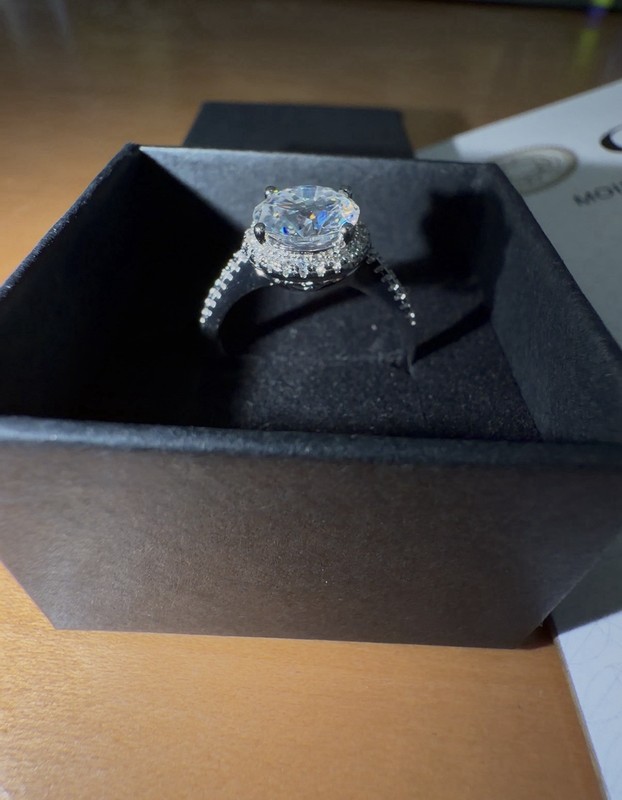 2.0 Carat Moissanite Engagement Ring GRA Certified