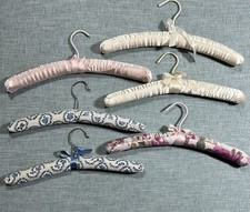 Lot of 6 Padded Fabric Hangers - Assorted