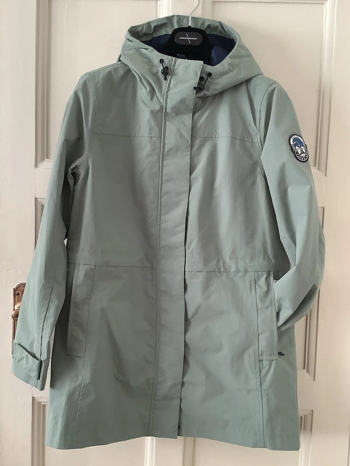 BNWT LANDS END SQUALL  GREEN OUTDOOR WATERPROOF HOODED ANORAK  JACKET S(10-12) - Image 4 of 4
