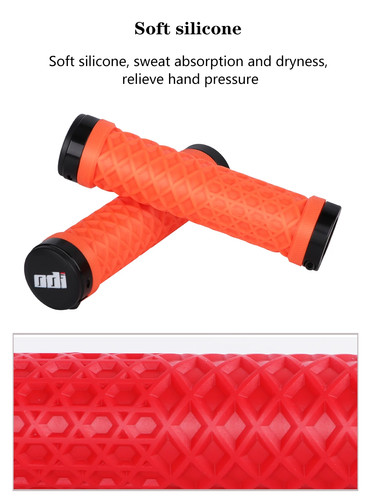 Van Bicycle Handlebar Grips Lock-On Anti-slip Shock Absorption Double Lock Ring - Picture 9 of 21