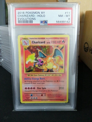 2016 POKEMON XY Evolutions Charizard holo #11 PSA 8 NM-MT