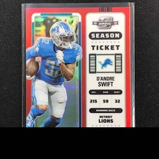 2022 Contenders Optic Dandre Swift Season Ticket Red 74/175