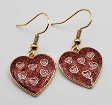 Valentines Heart Shaped fishhook earrings