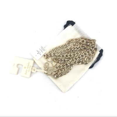 Kate Spade Gold Pave Crystal Bow Chain Belt | New With Tags  display picture 2