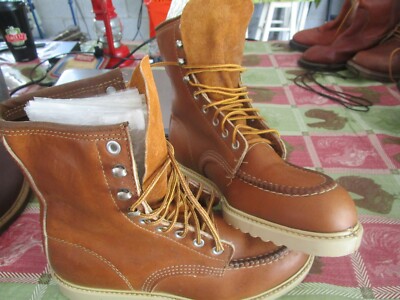 Mens Vintage Western Chief Brown Leather Crepe Sole Work Boot D