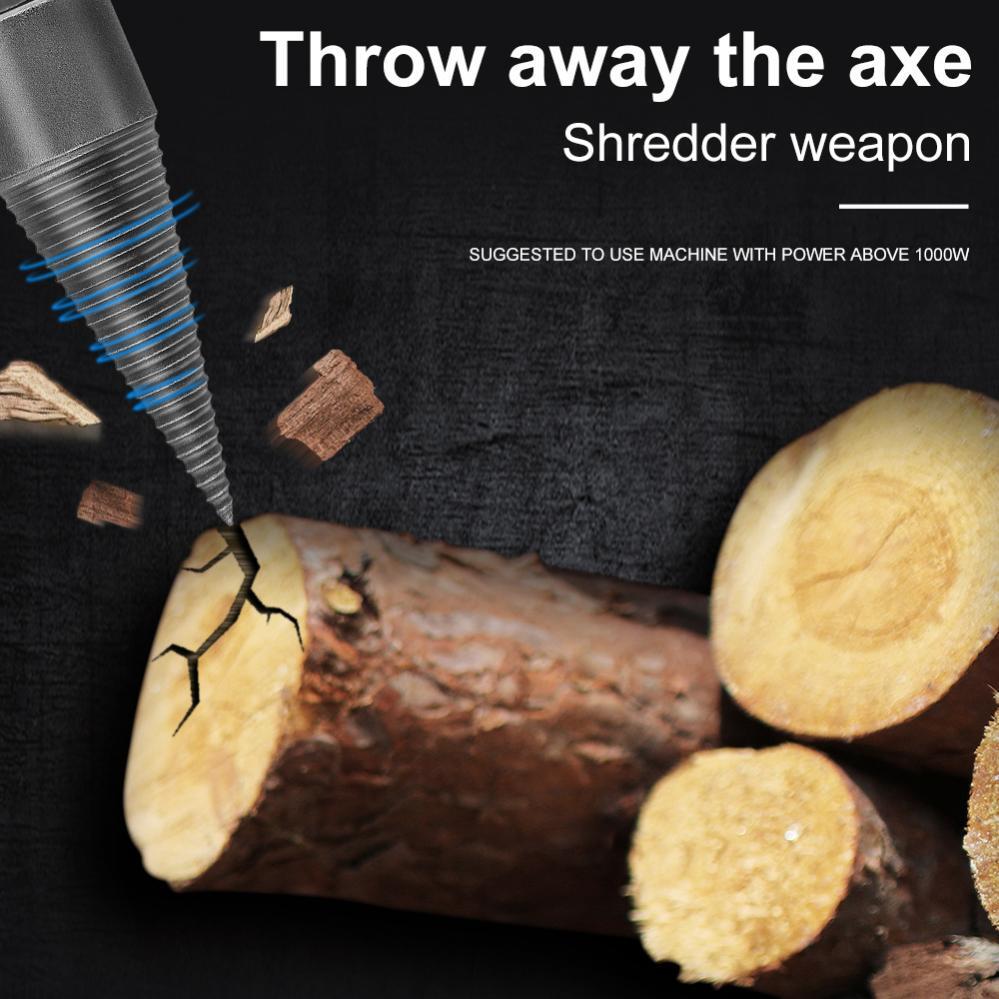 High Speed Twist Firewood Drill Bit Wood Splitter Screw Splitting Cone Driver