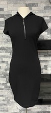 GUESS HALF-ZIP Hoodie DRESS BLACK SIZE Small CASUAL, OFFICE SHORT SLEEVE
