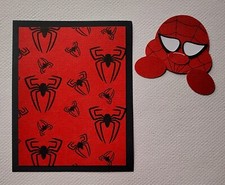 Spiderman Mat and Peeker Set. Scrapbook, Card making Paper Piecing