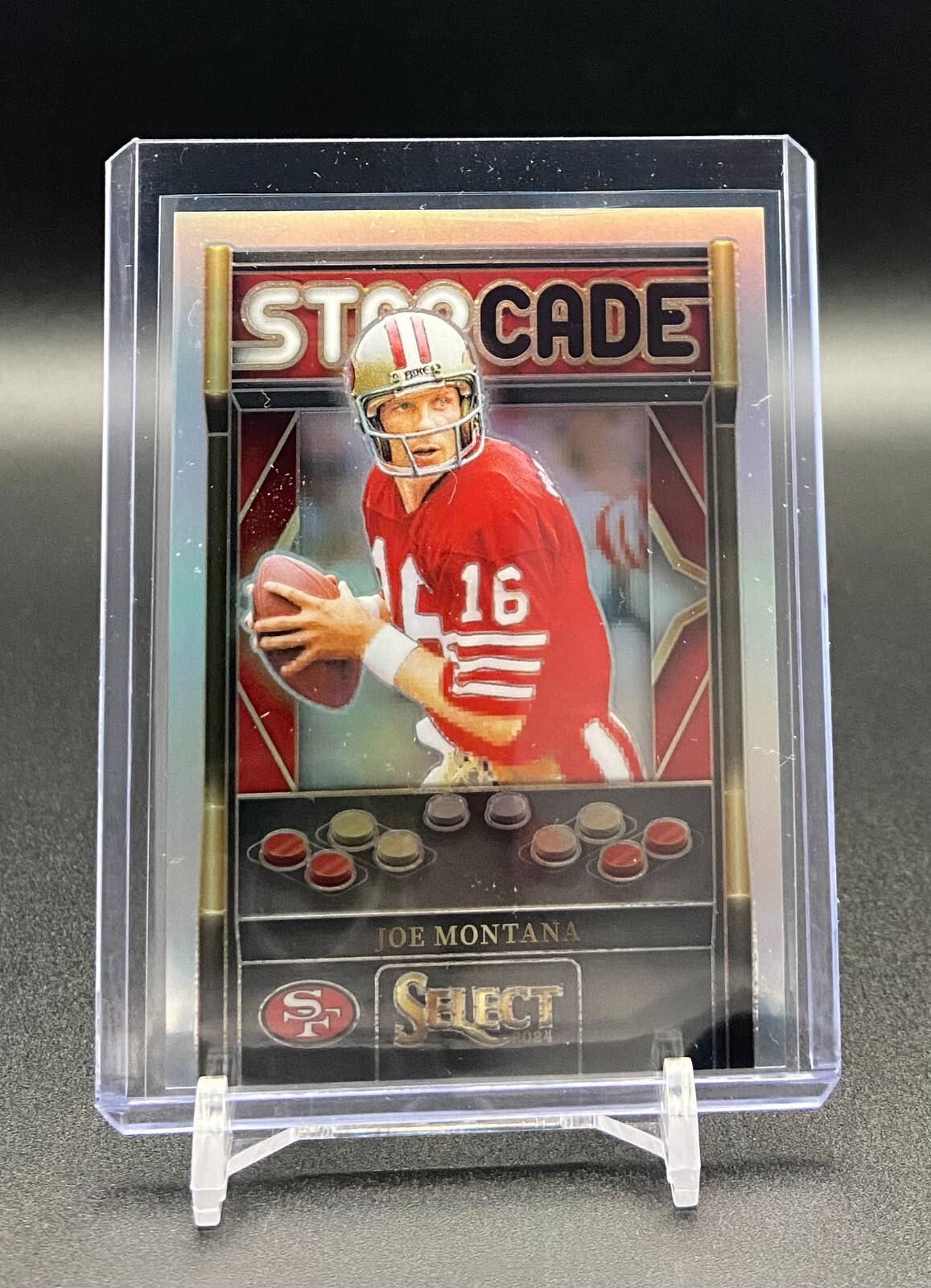 JOE MONTANA - 2024 Select STARCADE PRIZM CASE HIT SSP #6 49ers