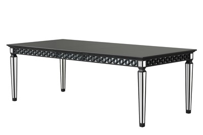 ACME Varian II Dining Table in BLACK & Sliver FINISH DN00590