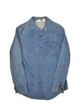 Vintage Gamin Jacket Womens Small Western Rockabilly Style Hippy 80s Denim