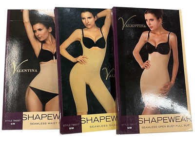 Prima Valentina Shapewear Seamless Shape Suit Open Bust Full Slip Nipper Set S~M