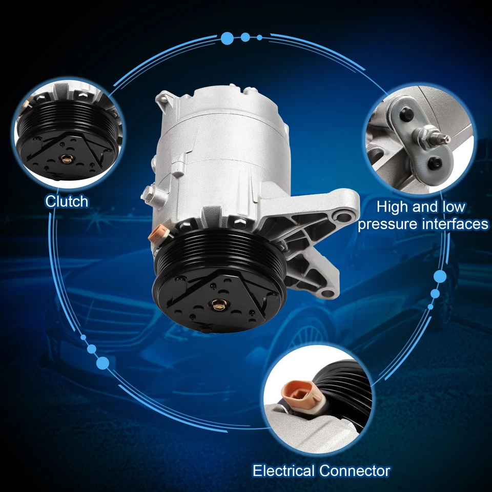 Compresor de aire acondicionado ECCPP para Chevrolet Impala 2006-2009 2010 2011 3,9 L 97271 Foto 2 de 4