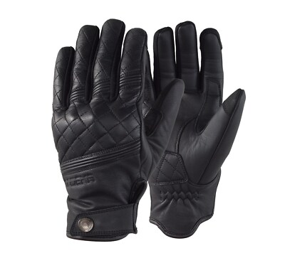 Modeka Celino Urban Leder Motorrad Handschuhe Schwarz