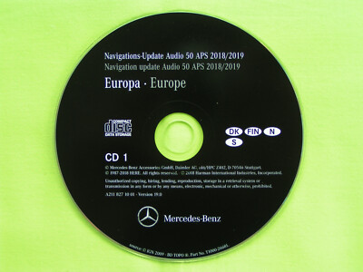 CD NAVIGATION MERCEDES BENZ AUDIO 50 APS SKANDINAVIEN 2019 CLS E SLK NTG 1 ROT