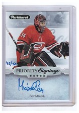 Petr Mrazek 19-20 Parkhurst Priority Signings Spring Promo Card #PS-PM /50