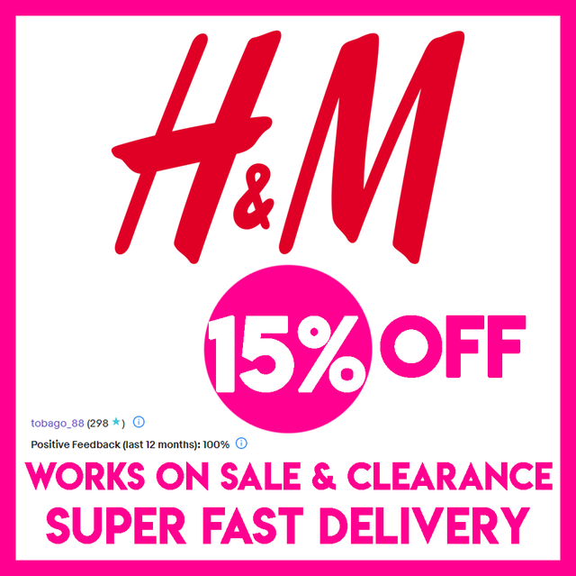 H&M 15 OFF CouponPromo Code WORKS ON SALE & CLEARANCE SUPER FAST