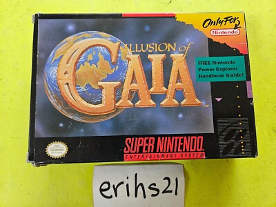 Illusions Of Gaia  * Snes Box Only * Super Nintendo Original box (NO GAME)
