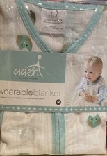 Aden Anais Sleeping Bag 100 Cotton Muslin Wearable Blanket Owls M 6-12M