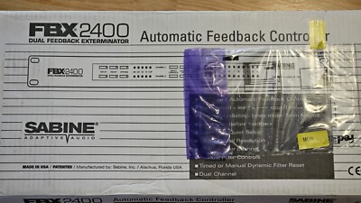 NEW SABINE DUAL CHANNEL FEEDBACK EXTERMINATOR FBX2400