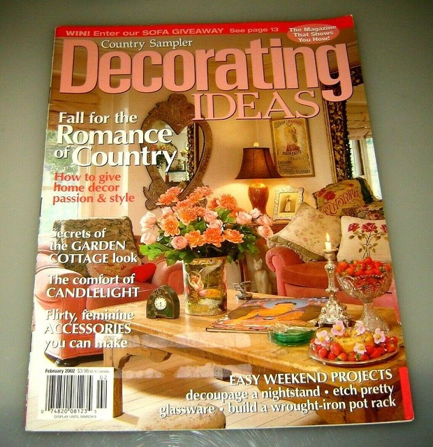 Country Sampler's DECORATING IDEAS MAGAZINE February 2002 eBay