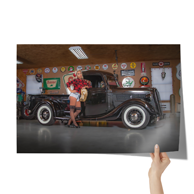 FORD　VintagePoster 1937 Ford Classic Pickup Truck Wall Art Poster 24x36in Gift | eBay