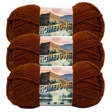 3-Pack Lion Brand Yarn 135-135P Hometown Bulky Yarn, Stowe Sugar Maple