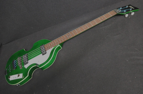 HOFNER IGNITION PRO HI-BB-PE-GR BEATLE BASS GREEN Flats & CREAM SWITCHES - Picture 8 of 8