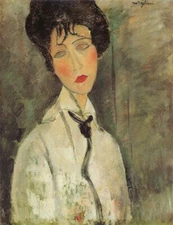 Amedeo Modigliani Woman with a Black Tie Giclee Canvas Print 8x10 Wall Art Decor