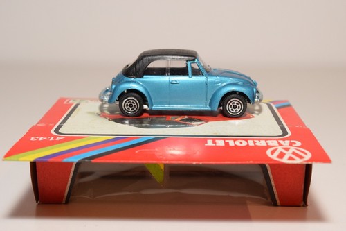 A85 1:43 POLISTIL CE 43 CE43 VW VOLKSWAGEN BEETLE BEETLE CABRIOLET MET. BLUE MIB - Picture 6 of 14