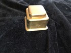 Inkwell, Vintage Brass-Plated, Sleek Machine Age — photo 1