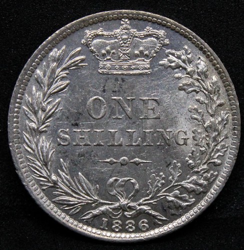 1 scellino 1886, testa giovane regina Vittoria. S.3907. UNC