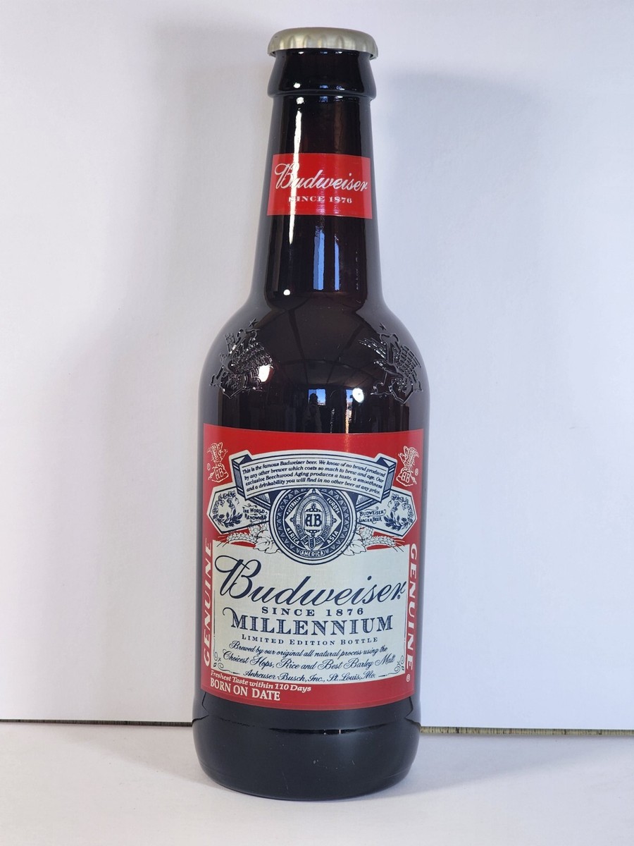 Budweiser Millennium Large Jumbo Glass Beer Bottle 15