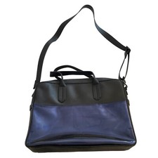 Borsa JR x Uri Minkoff Fulton custodia borsetta nera metallizzata cromata blu pelle